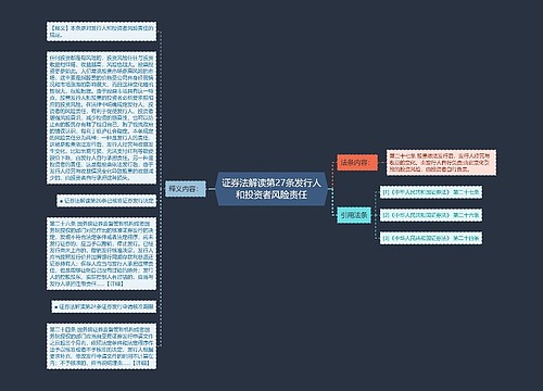 证券法解读第27条发行人和投资者风险责任