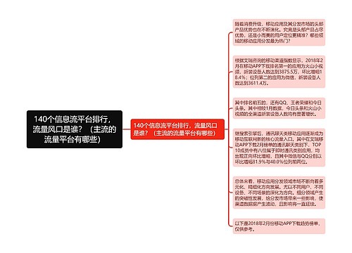 140个信息流平台排行，流量风口是谁？（主流的流量平台有哪些）