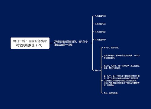 每日一练：国家公务员考试之判断推理（29）