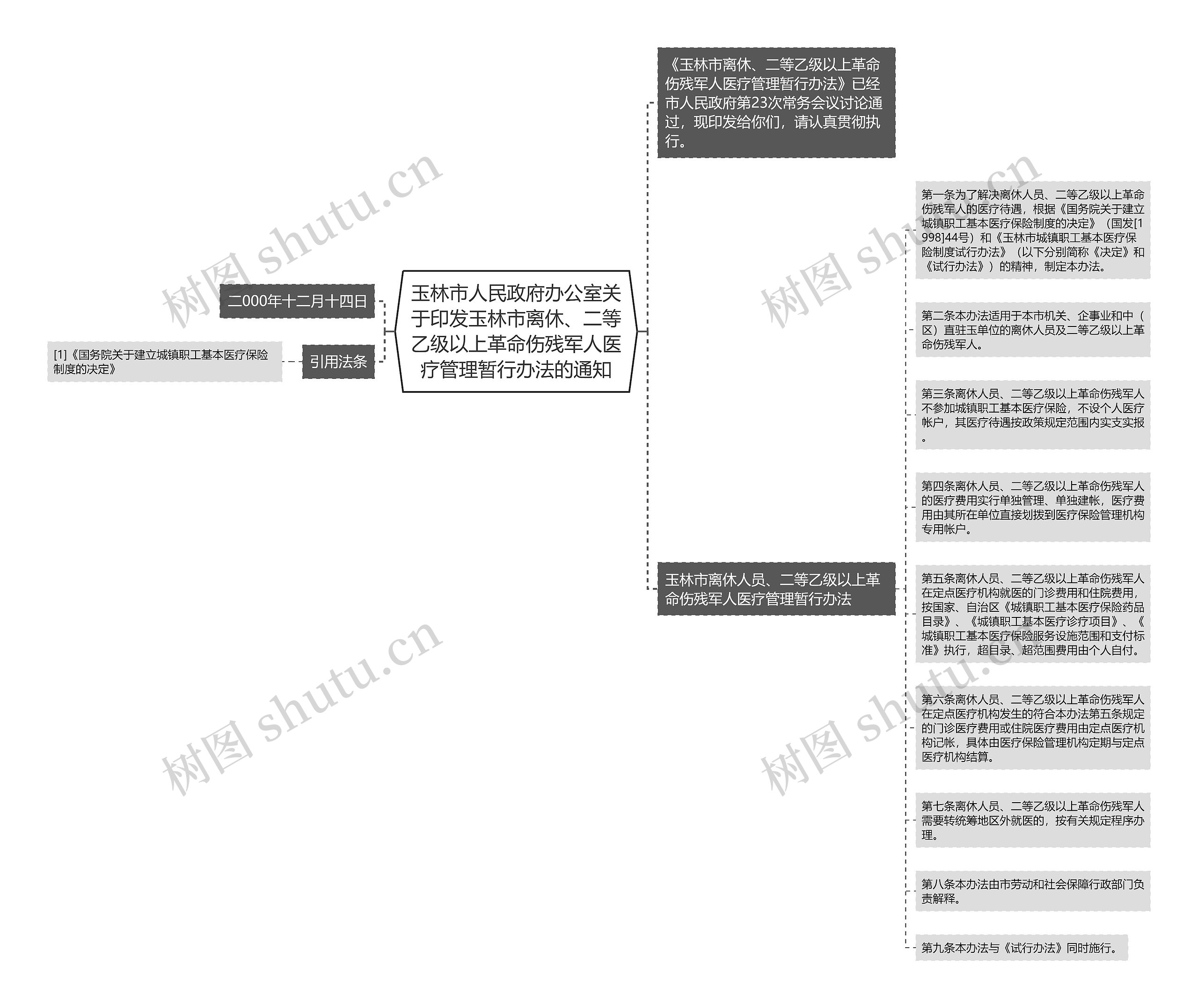 玉林市人民政府办公室关于印发玉林市离休、二等乙级以上革命伤残军人医疗管理暂行办法的通知