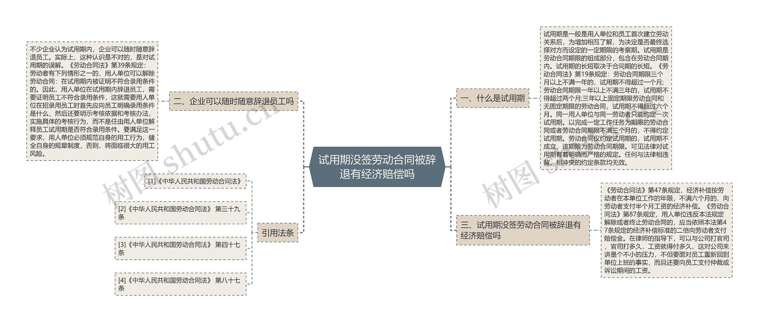 试用期没签劳动合同被辞退有经济赔偿吗