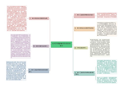 如何开展基建项目招投标审计