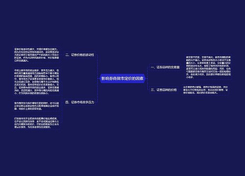 影响券商做市定价的因素