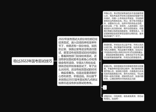 稳过2022年国考面试技巧