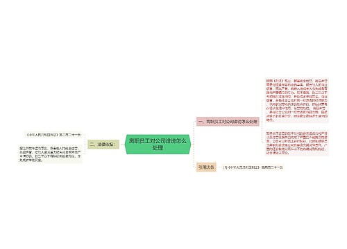 离职员工对公司诽谤怎么处理