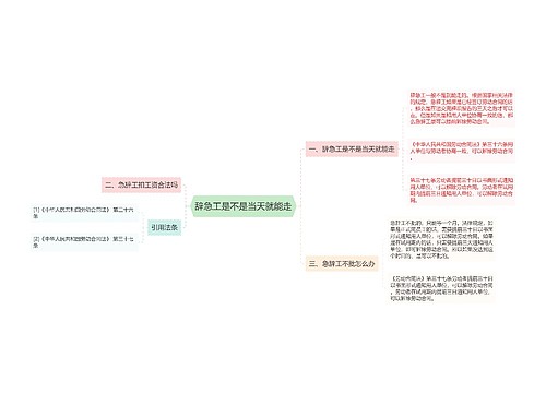 辞急工是不是当天就能走