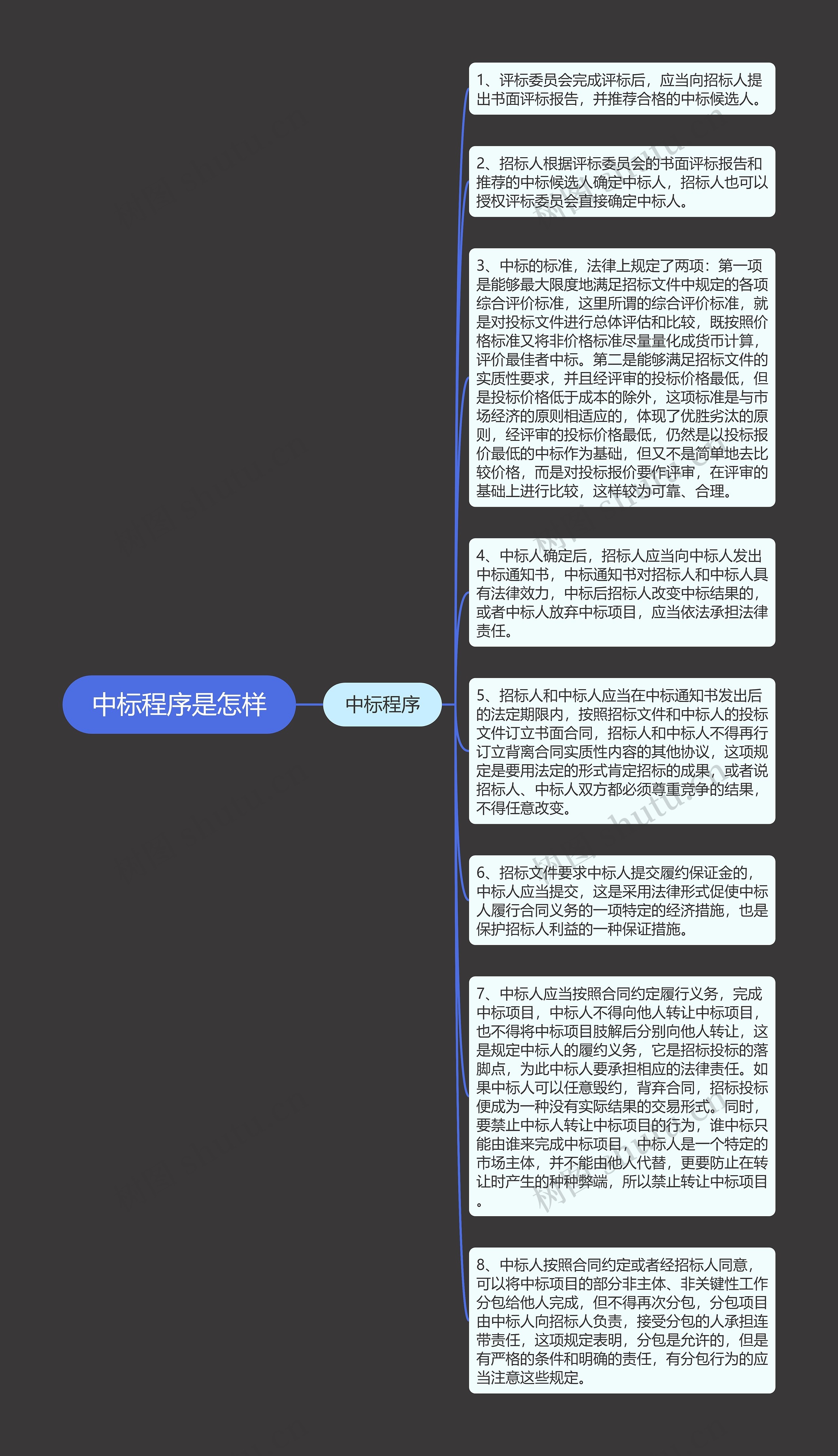 中标程序是怎样思维导图