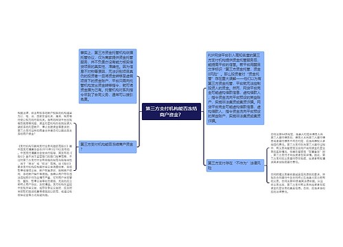 第三方支付机构能否冻结商户资金？