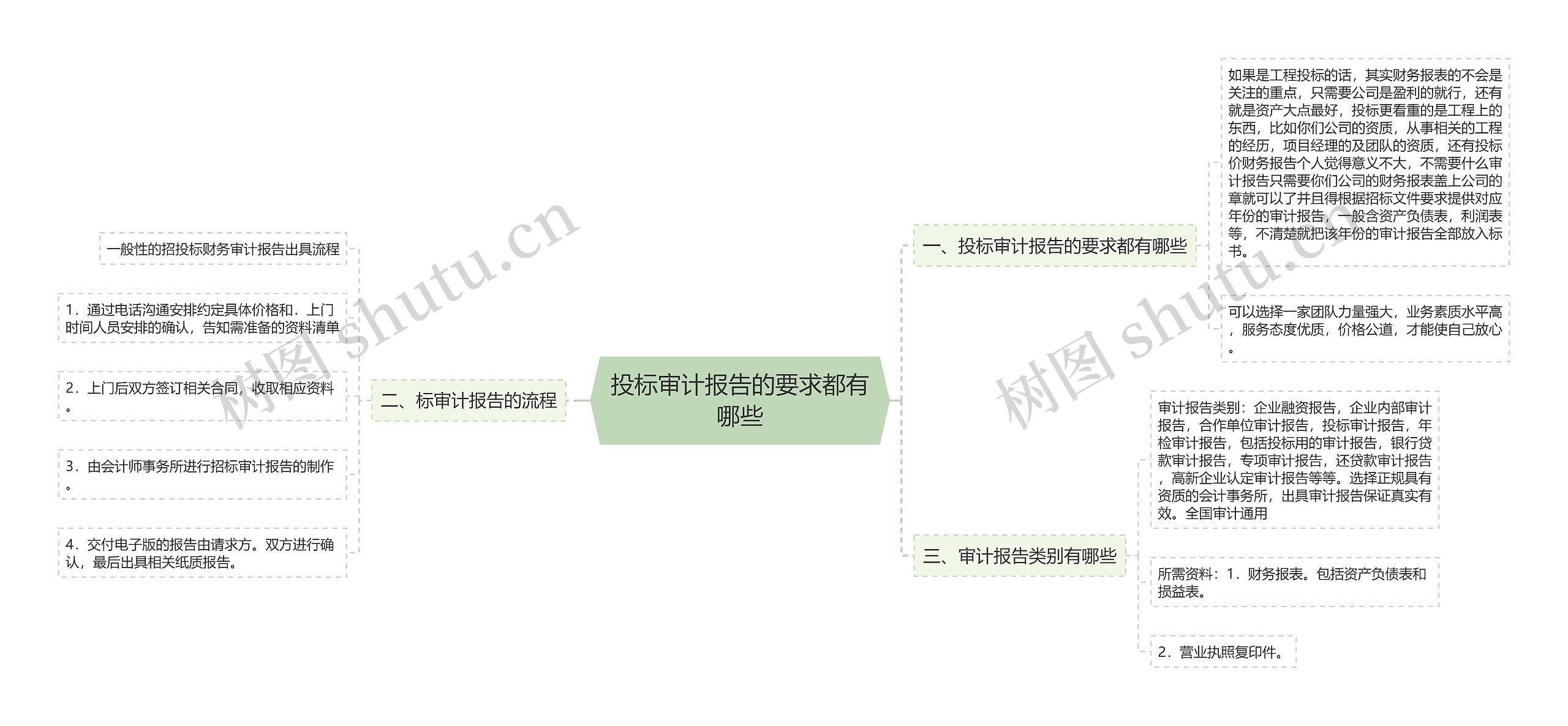 投标审计报告的要求都有哪些