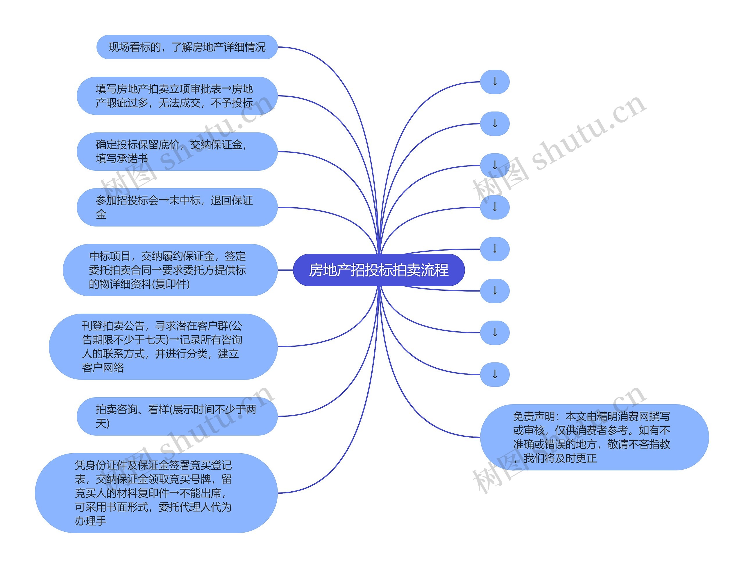 房地产招投标拍卖流程思维导图