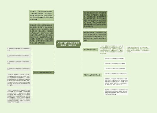 2022年国考行测言语中的干扰项：强拉关系