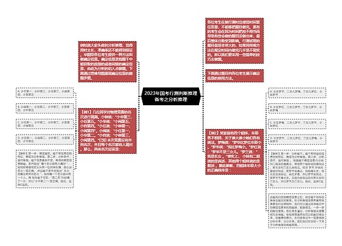 2023年国考行测判断推理备考之分析推理