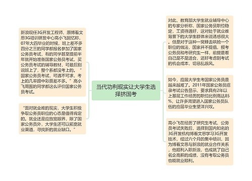 当代功利现实让大学生选择挤国考