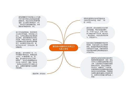 报告称中国新生代农民工5%系大学生