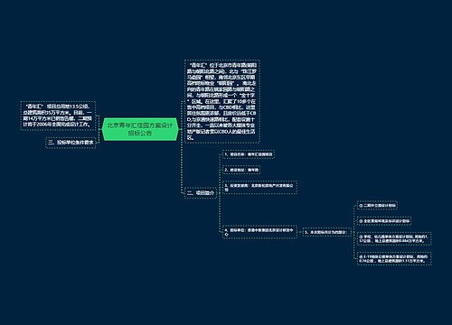 北京青年汇佳园方案设计招标公告