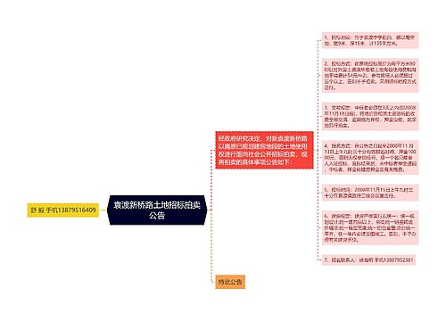 袁渡新桥路土地招标拍卖公告