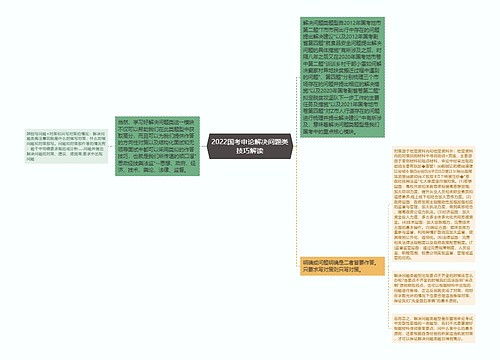 2022国考申论解决问题类技巧解读