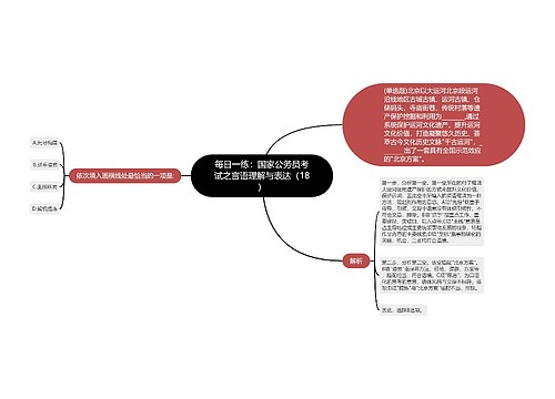 每日一练：国家公务员考试之言语理解与表达（18）