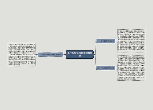 新三板财务监管要求有哪些