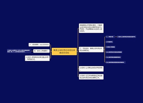 萧县土地利用总体规划修编项目招标