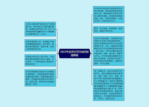 2022年应用文写作如何快速解题