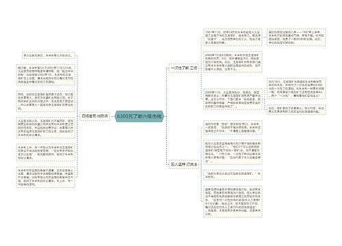 6300元了断六级伤残