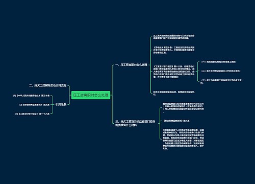 压工资离职时怎么处理