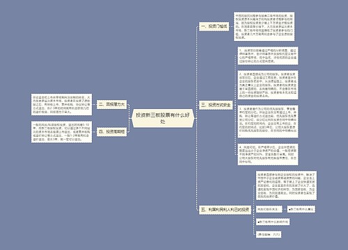 投资新三板股票有什么好处