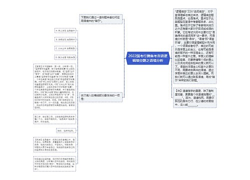 2022国考行测备考言语逻辑填空题之语境分析