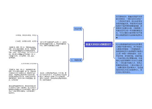 数量关系知识点解题技巧