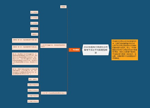 2022年国考行测资料分析备考干货之平均数题型解读