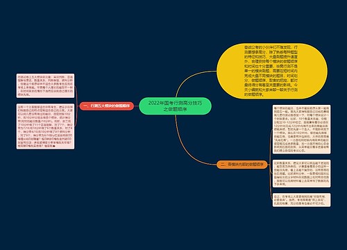 2022年国考行测高分技巧之做题顺序