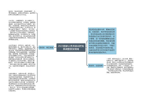 2023国家公务员面试时如果调整紧张情绪