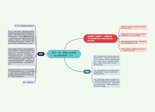 每日一练：国家公务员考试之常识判断（13）