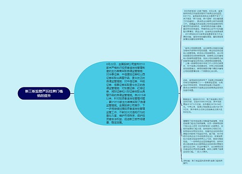 新三板监管严厉挂牌门槛悄然提升