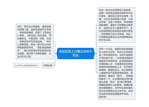 老板招员工只看生肖符不符合