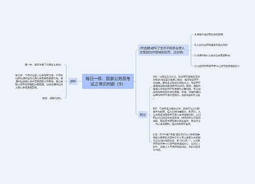 每日一练：国家公务员考试之常识判断（9）