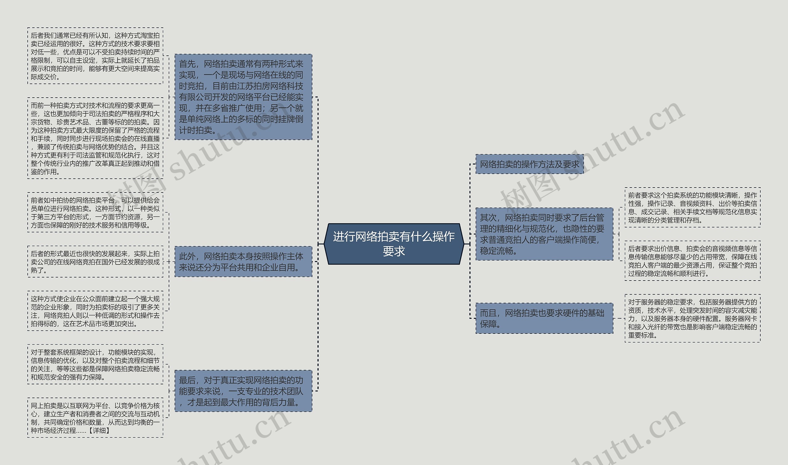 进行网络拍卖有什么操作要求思维导图