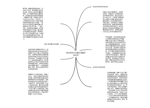 修改招标文件莫忘调整开标时间