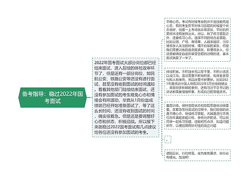 备考指导：稳过2022年国考面试