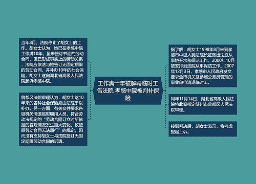 工作满十年被解聘临时工告法院 孝感中院被判补保险