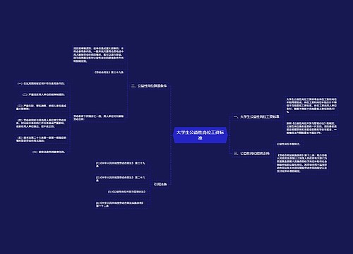 大学生公益性岗位工资标准