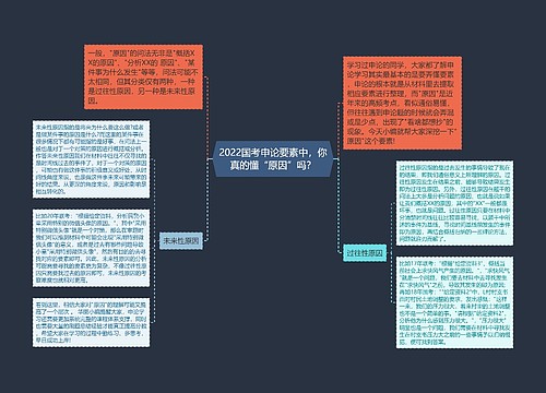 2022国考申论要素中，你真的懂“原因”吗？