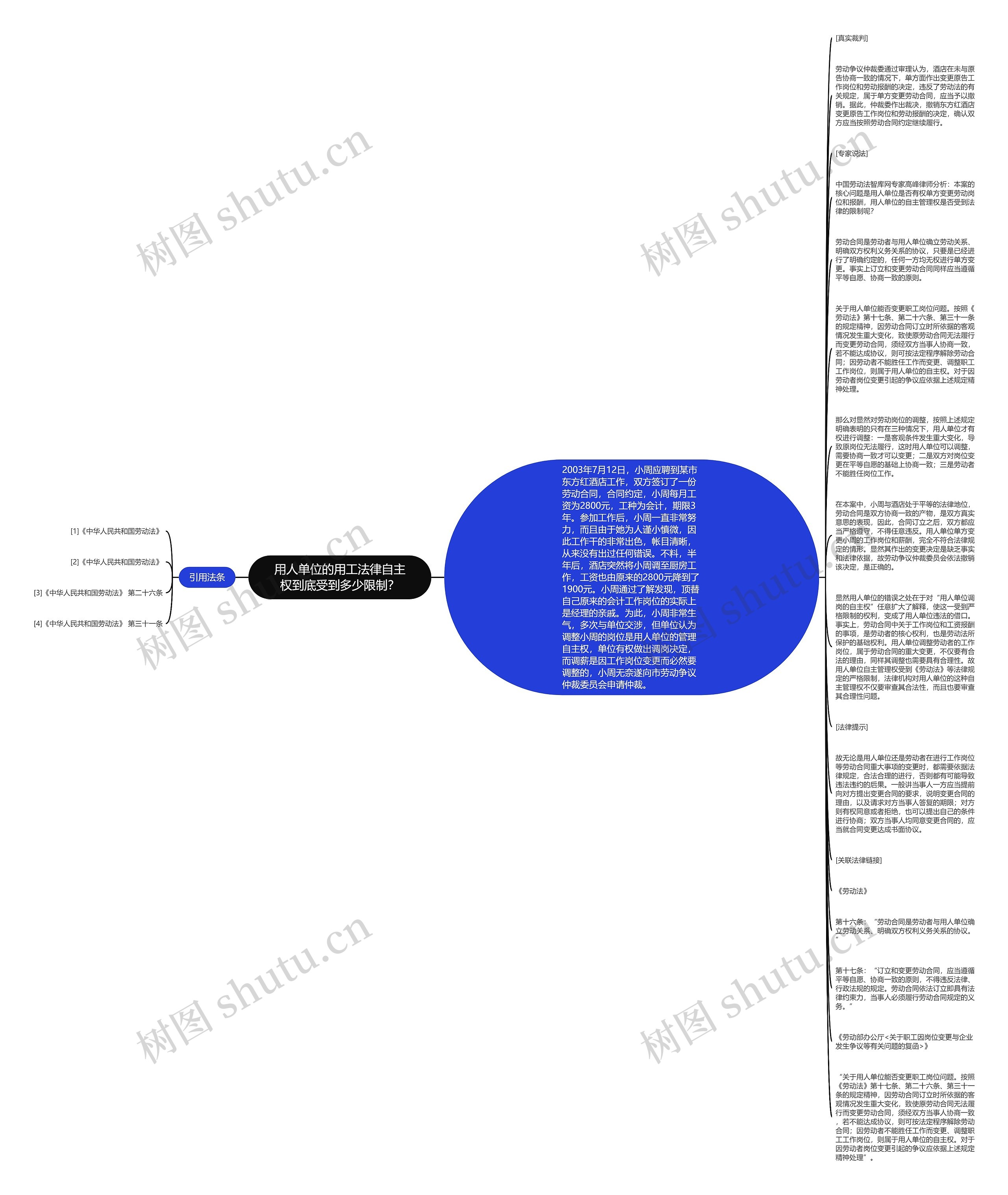 用人单位的用工法律自主权到底受到多少限制？思维导图
