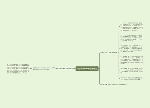 向劳动者收取押金属违法