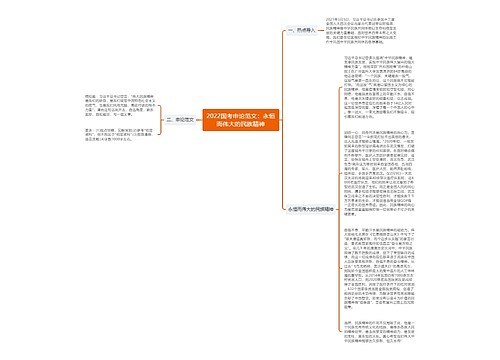 2022国考申论范文：永恒而伟大的民族精神