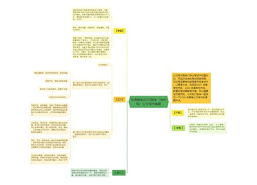 深度解剖2020国考（地市级）公文写作真题