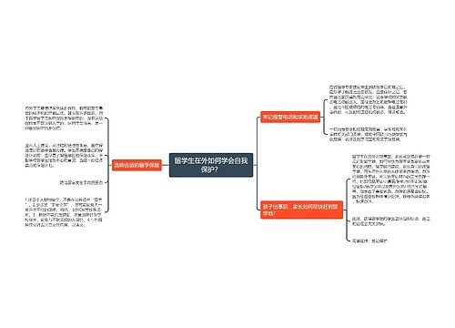 留学生在外如何学会自我保护？