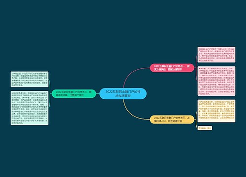 2022互联网金融门户的特点包括哪些