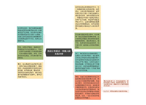 浅谈公考面试－突破人际关系冲突